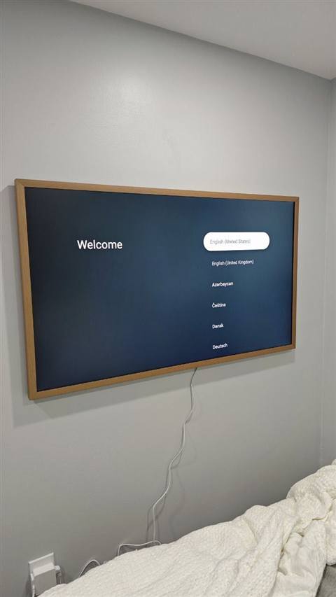 Frame TV mounted on wall