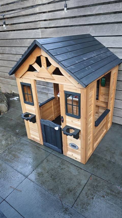 Wooden kids playhouse